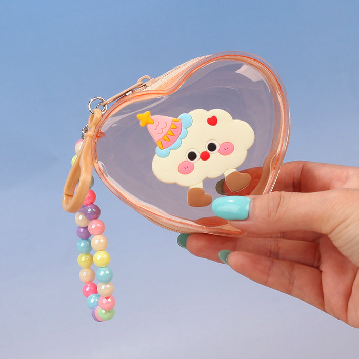 Wholesale Cute Cloud Design Transparent PVC Wallet Trendy Coin Purse Fashion Accessory For Gift And Resale