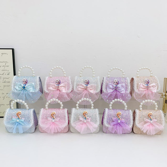 Wholesale Children's bag, fashionable lace pearl handbag