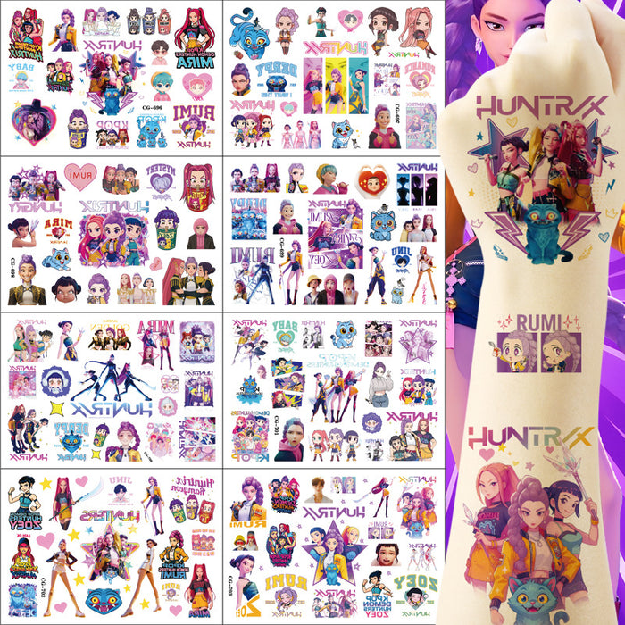 Wholesale KPOP Tattoo Stickers Cartoon Kids Decorative Stickers