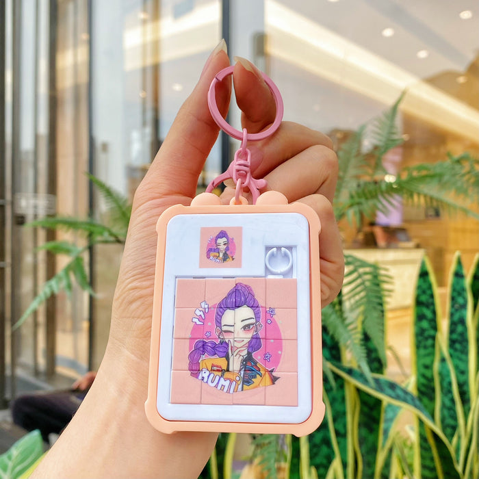 Wholesale K-POP handheld puzzle PVC keychains