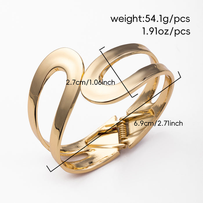 Wholesale New Jewelry Personalized Bracelet Metal Wind Alloy Bracelet Open Handpiece