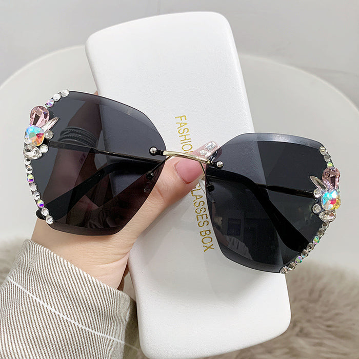 Wholesale Rhinestone UV Protection PC Sunglasses JDC-SG-MNY004