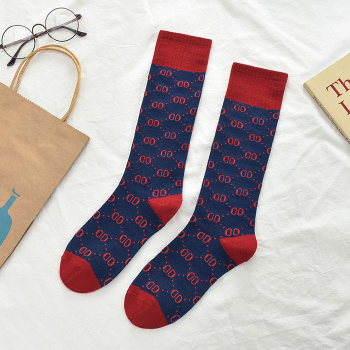 Wholesale Mid to long tube socks, stacked socks, fashionable and versatile calf socks