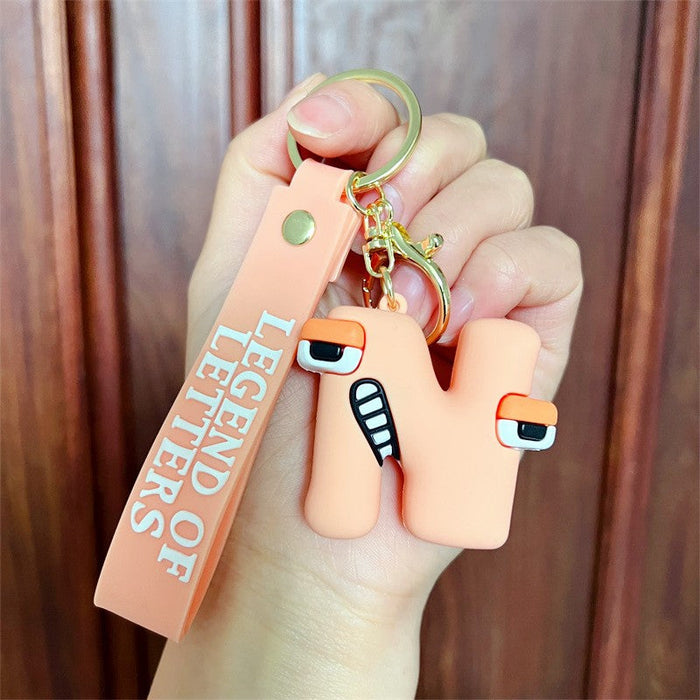 Wholesale PVC Alphabet Keychain JDC-KC-JBao002