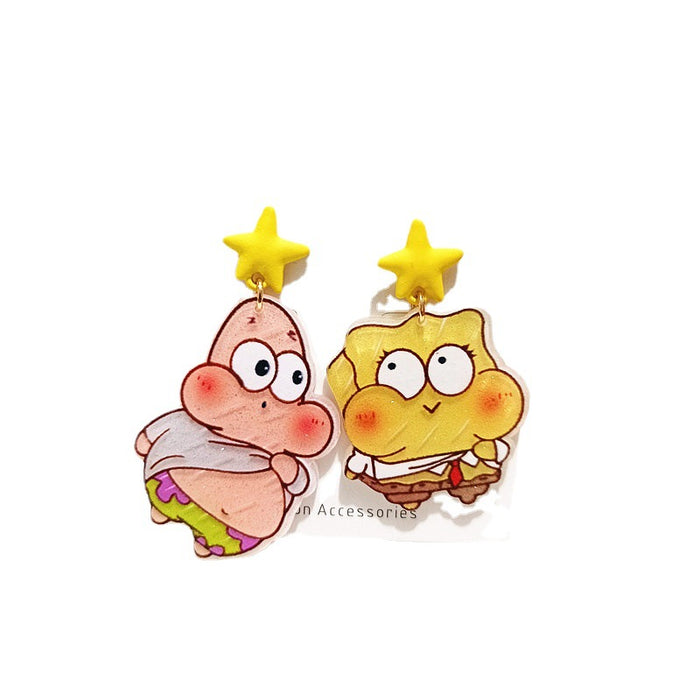 Wholesale Cartoon Acrylic Cute Earrings JDC-ES-Xingj045