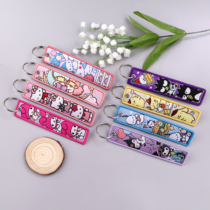 Wholesale Fabric Cartoon Keychain Lanyard  Design Car Key Accessory Gift