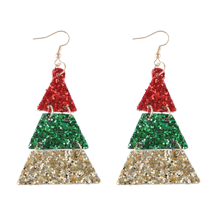 Wholesale Christmas Glitter Earrings JDC-ES-ChuLian011