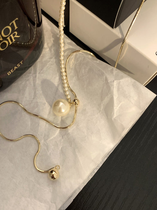 Wholesale  clavicle chain long sweater chain  retro personality necklace Gemstone Necklace