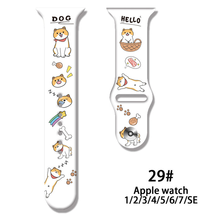 Wholesale Personalized Printed Silicone Watch Strap JDC-WD-NuoQi014