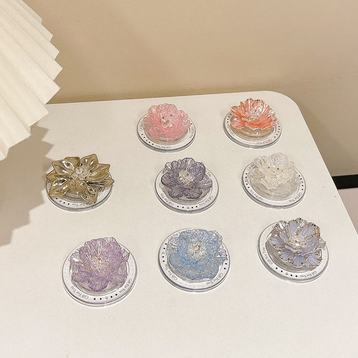 Wholesale 3D Flower Magnetic Retractable Phone Stand