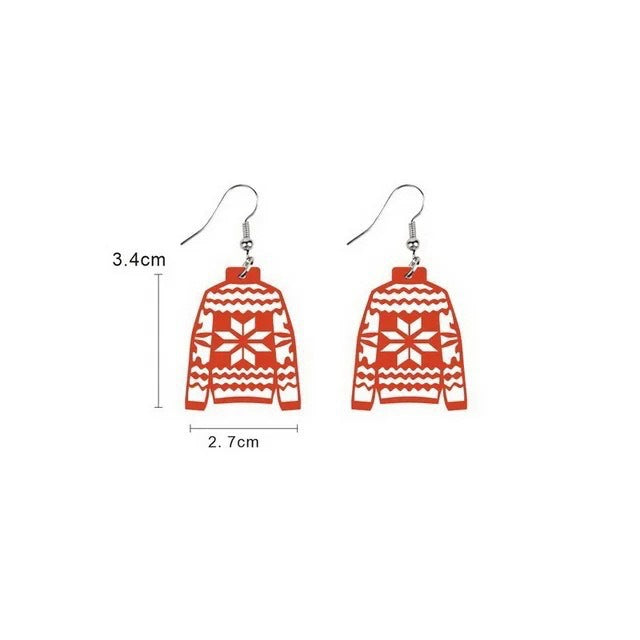 Wholesale Acrylic flat  earrings holiday ornaments animal cute earrings earrings