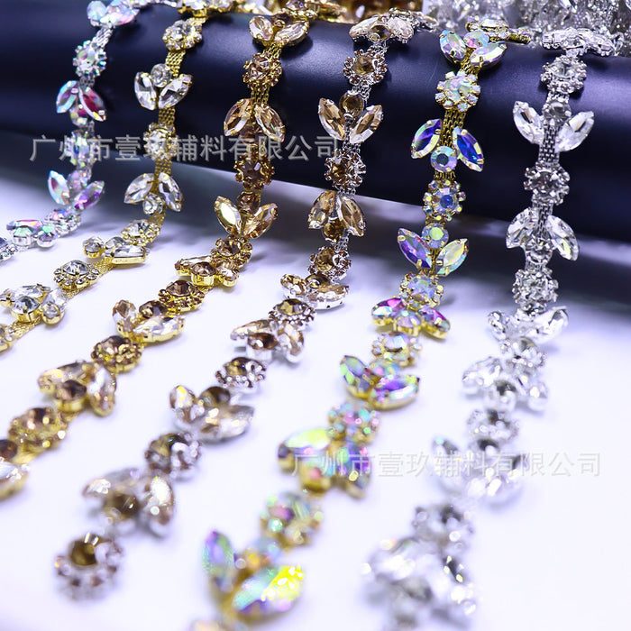 Wholesale Crystal rhinestone chain for DIY clothing accessories and decorations.