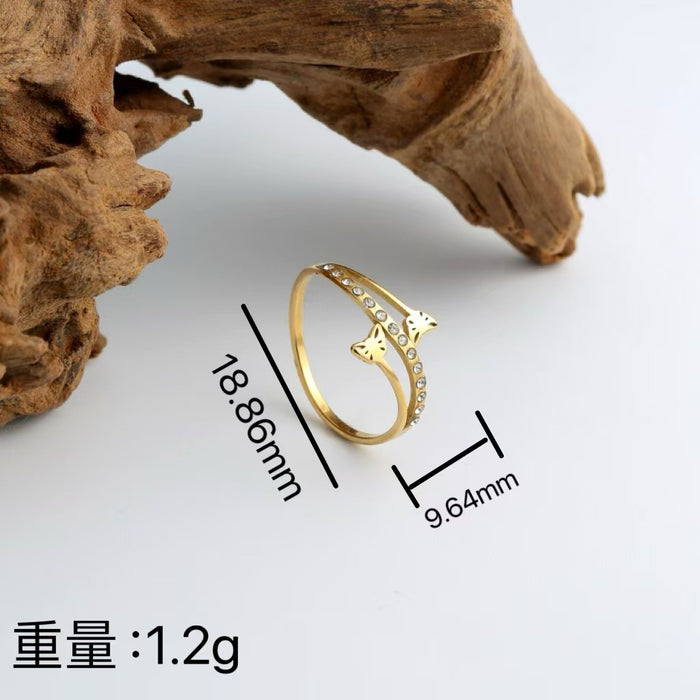 Wholesale ring jewelry titanium steel ring color retention gold plating women's ring