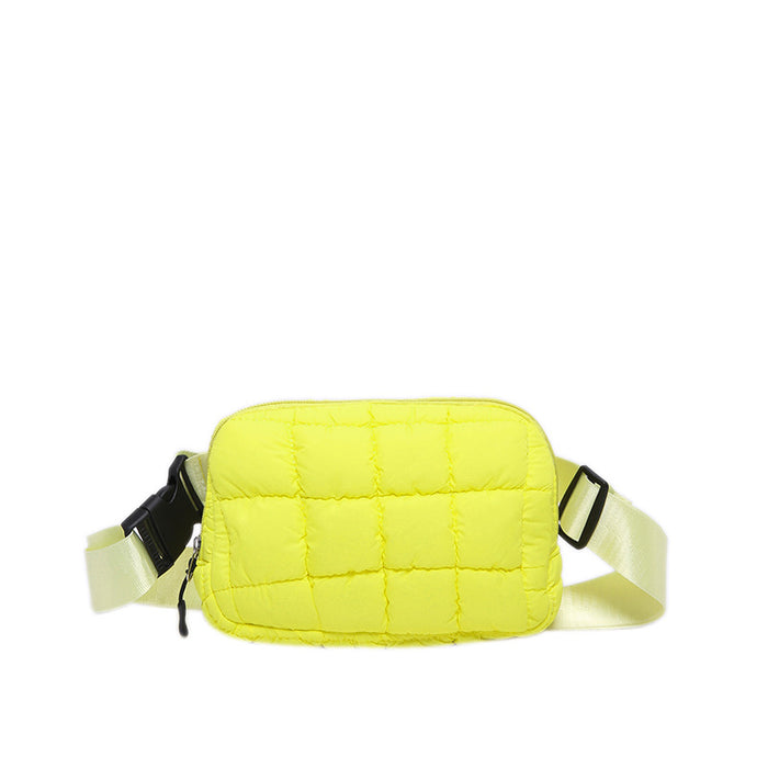 Wholesale Waist Bag Oblique Cycling Bag Candy Color Plaid JDC-SD-PuHui006