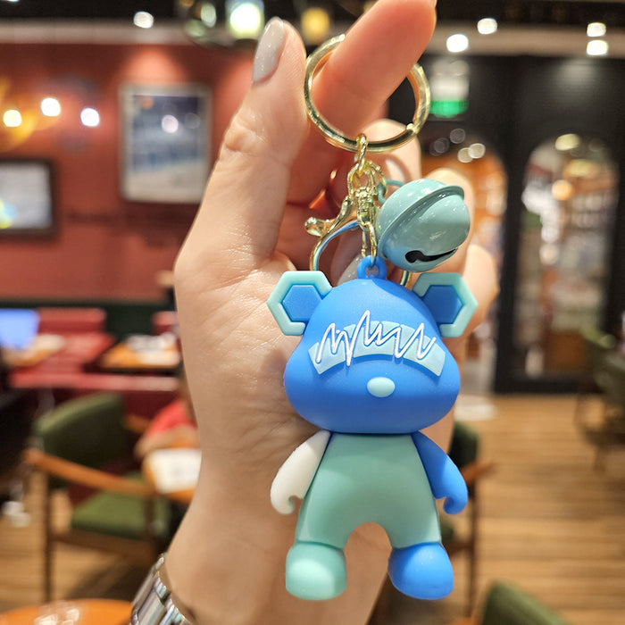 Wholesale lightning bear keychain creative couple car bag key chain pendant small gift