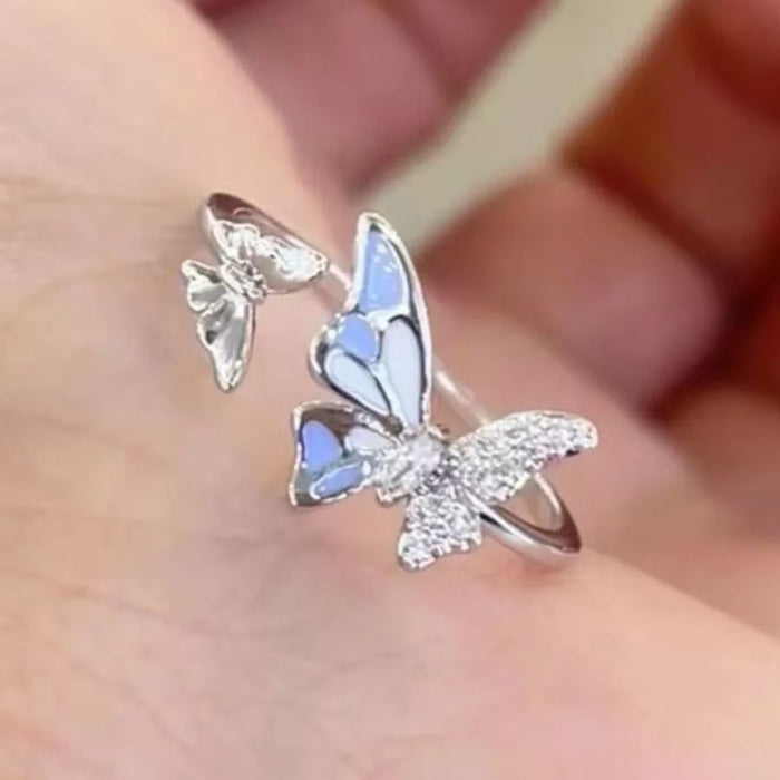 Wholesale Butterfly Opening New Ring Retro Light Luxury Exquisite High End Style Versatile