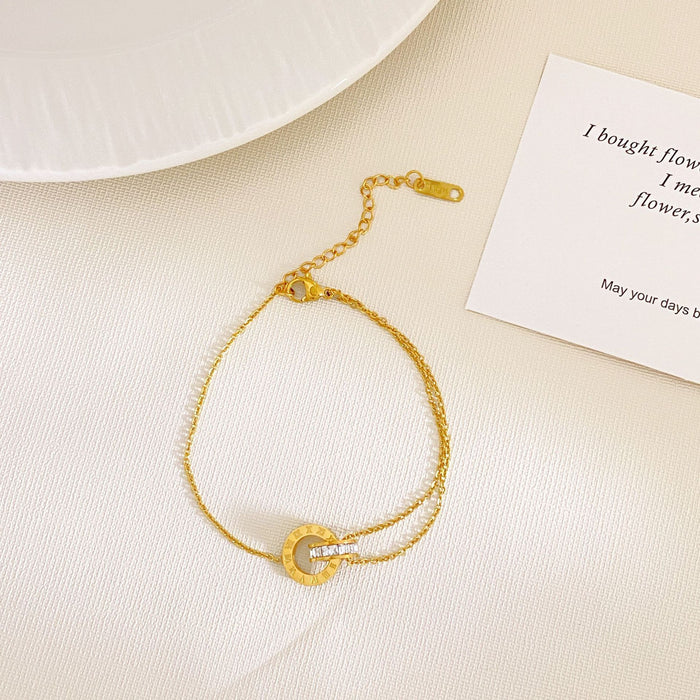 Wholesale titanium steel Roman numeral necklace set