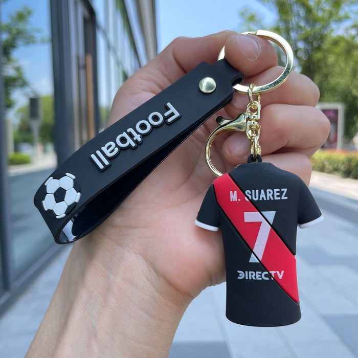 Wholesale Creative cartoon football jersey keychain bag hanging bag car keychain accessories small gift wholesale