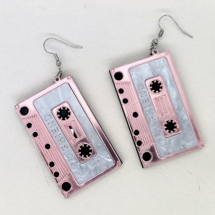 Wholesale Three-dimensional Fun Tape Earrings Acrylic JDC-ES-WaN001