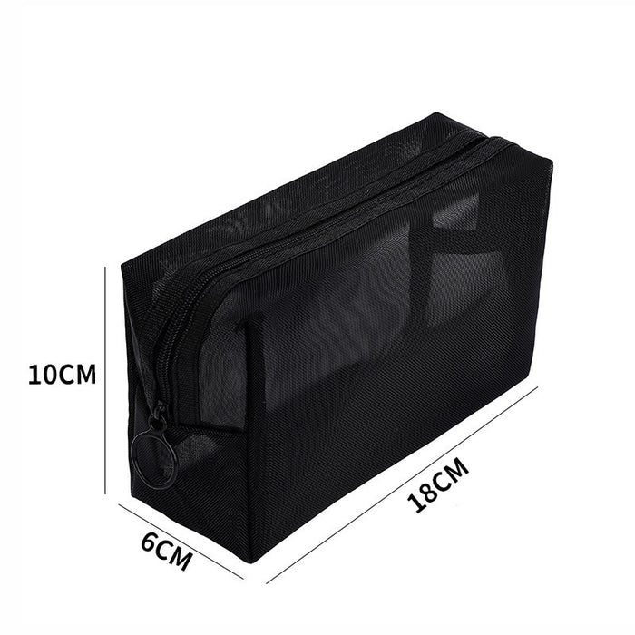 Wholesale Modern Minimalist Mesh Cosmetic Bag Travel Storage Pouch For Makeup Brushes And Daily