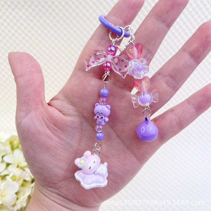 Wholesale Creative Cartoon Hand-painted Beads Mobile Phone Hanging Chain Bag Decorative Pendant DIY Accessories for Girlfriends
