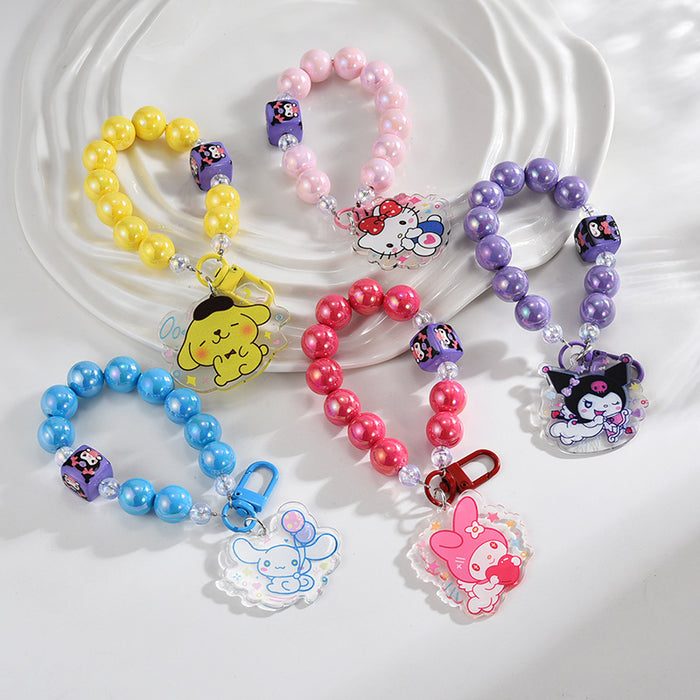 Wholesale DIY Rabbit and Bear Beaded Keychains