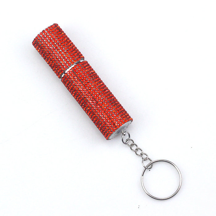 Wholesale 10ml Plastic Diamond-studded Perfume Bottle Keychain JDC-KC-TouMS024