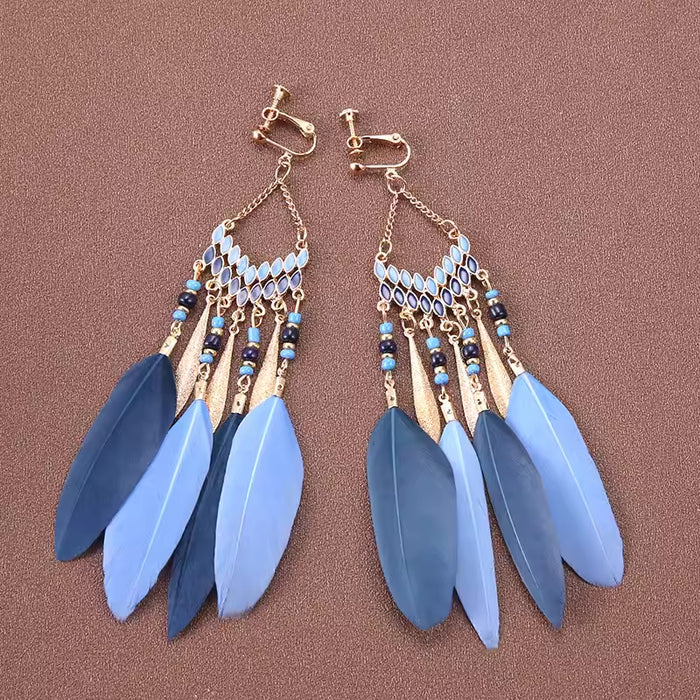 Wholesale Alloy Bohemian Retro Ethnic Style Su Long Earrings JDC-ES-Gumi003