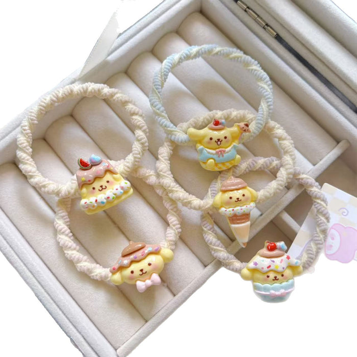 Wholesale Pudding Hair Band Cartoon Student High Elastic Rubber Band Headband