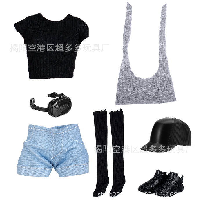 Wholesale 11 Inch 30cm Doll Running Dress Fashion Pants Socks