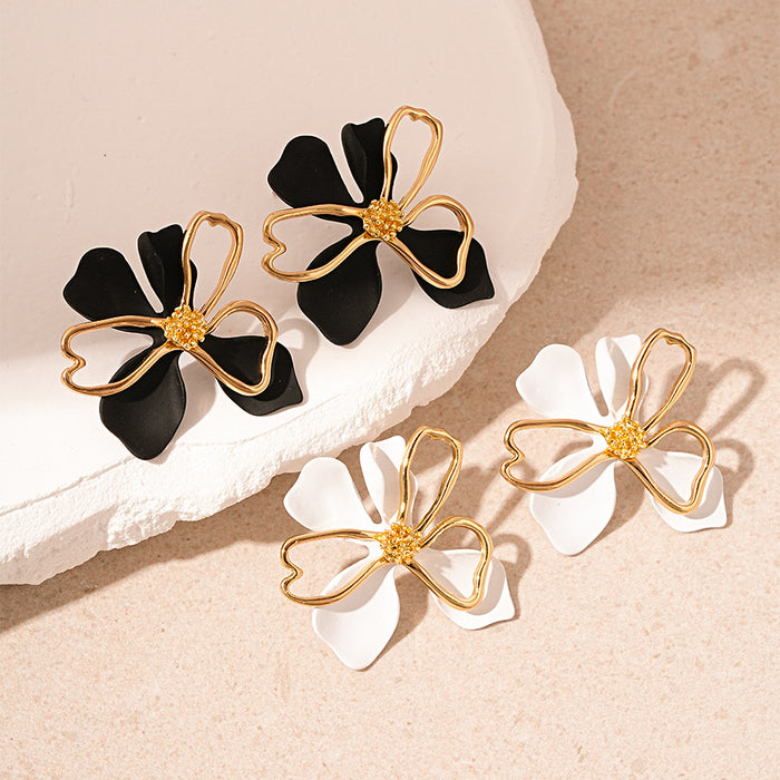Wholesale Double-layer Flower Petal Earrings Fashion Commuter Earrings for Women