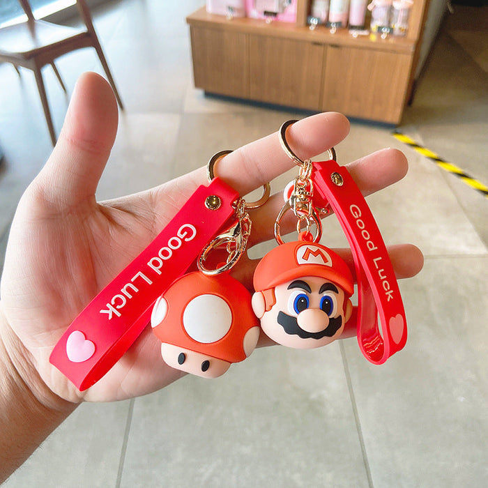 Wholesale Mushroom Head Doll PVC Keychain JDC-KC-YD101