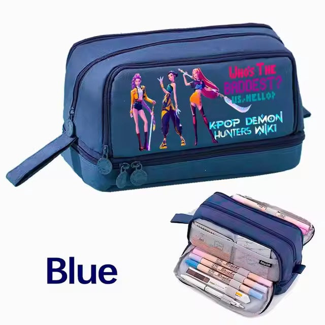 Wholesale Fashion Polyester Cartoon Pencil Case Multifunctional Stationery Pouch Cute School Bag