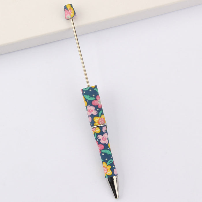 Wholesale DIY Beadable Pens  Cow Leopard Print  DIY for Beaded Plastic Pen JDC-PN-JinBN001