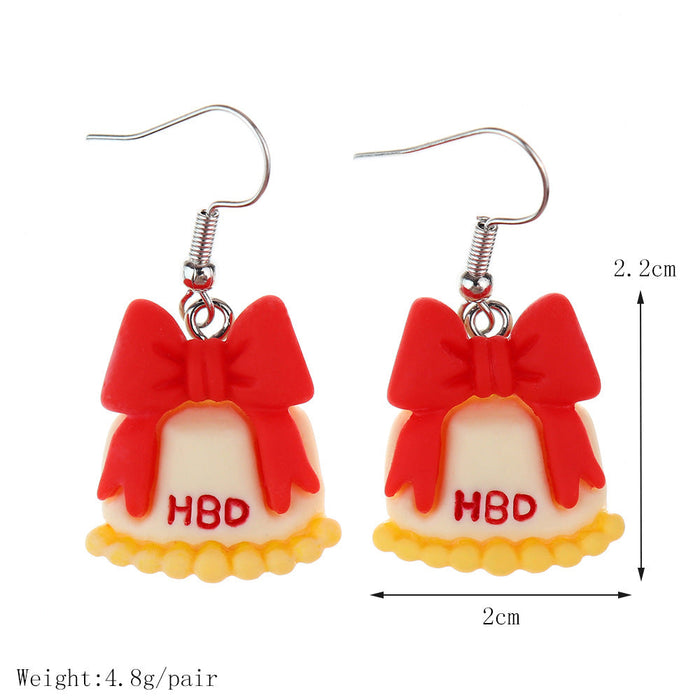 Wholesale Cartoon Simulation Dessert Food Play Earrings JDC-NS-NiQing008