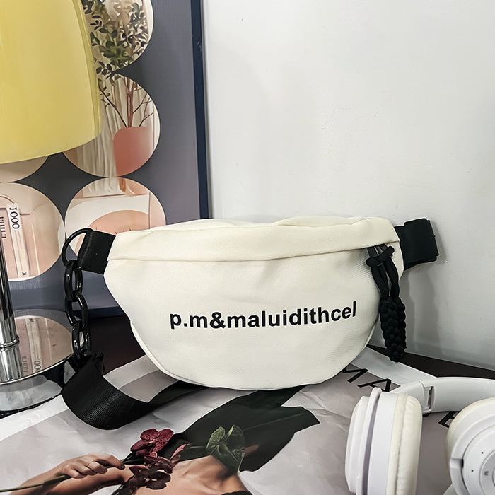 Wholesale Children's bag, high-end nylon chest bag, letter lightweight crossbody bag, outdoor sports coin purse