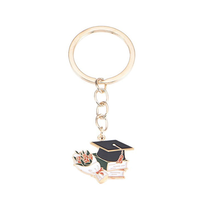 Wholesale new doctoral cap graduation season key chain pendant creative