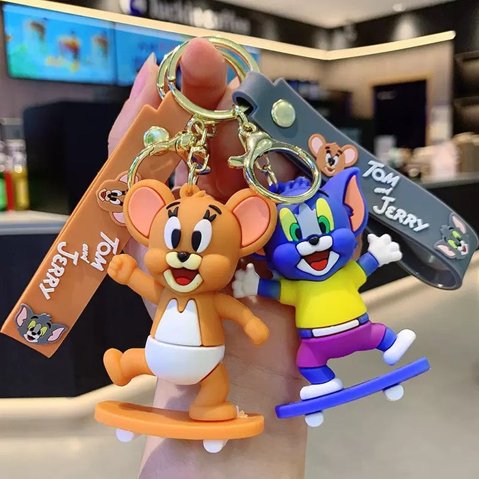 Wholesale Skateboard Key Chain Cartoon Doll School Bag Pendant Cute Pendant Small Gift