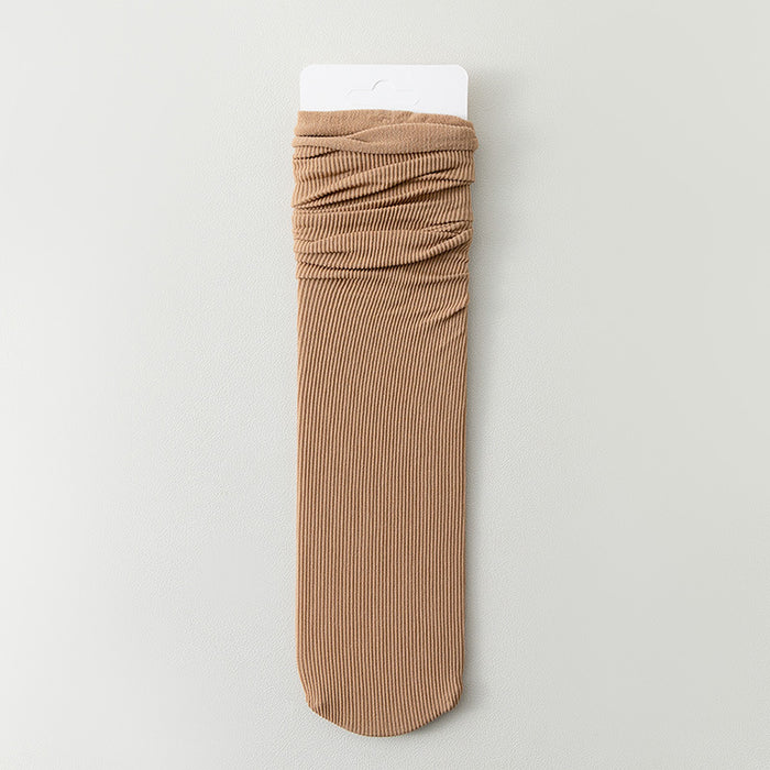 Wholesale Thin socks, velvet mid tube socks, stacked socks, rolled edge stockings