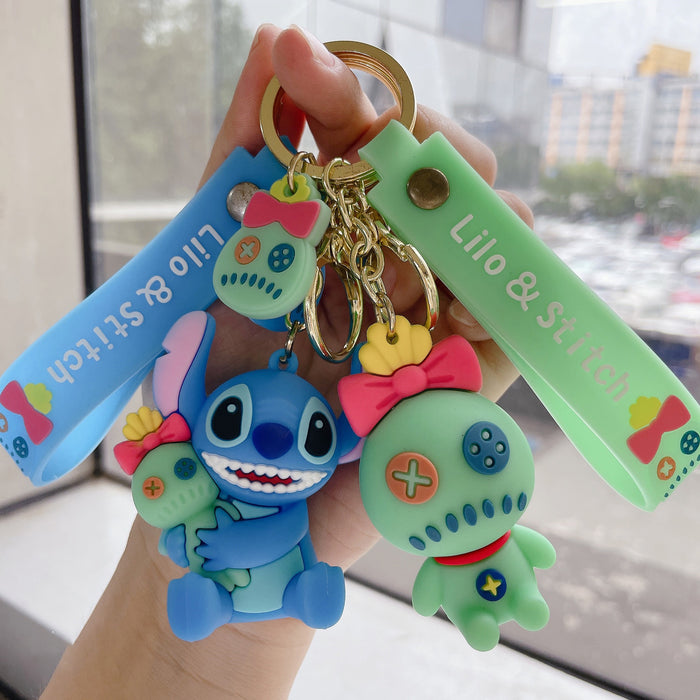 Wholesale Cute Cartoon Three-dimensional Silicone Keychain JDC-KC-JuShu034