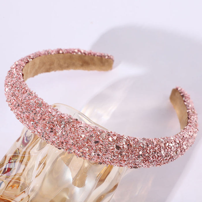 Wholesale Full diamond pearl headband fashionable and elegant temperament face washing headband headdress female accessories