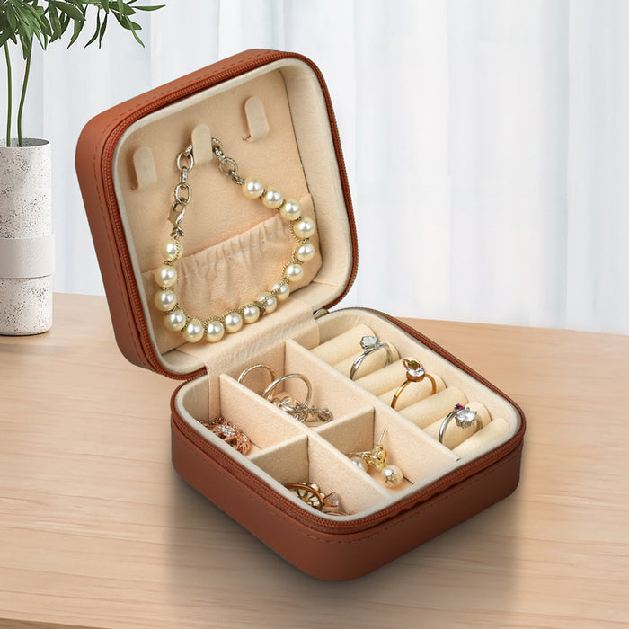 Wholesale Simple Mini Jewelry Storage Box Travel Portable Jewelry Box Small Ring Bag Ornament Box JDC-SB-ZX002