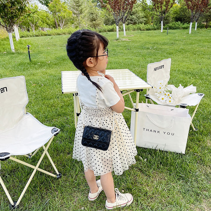 Wholesale Retro pearl decoration PU children's shoulder crossbody bag baby accessory bag