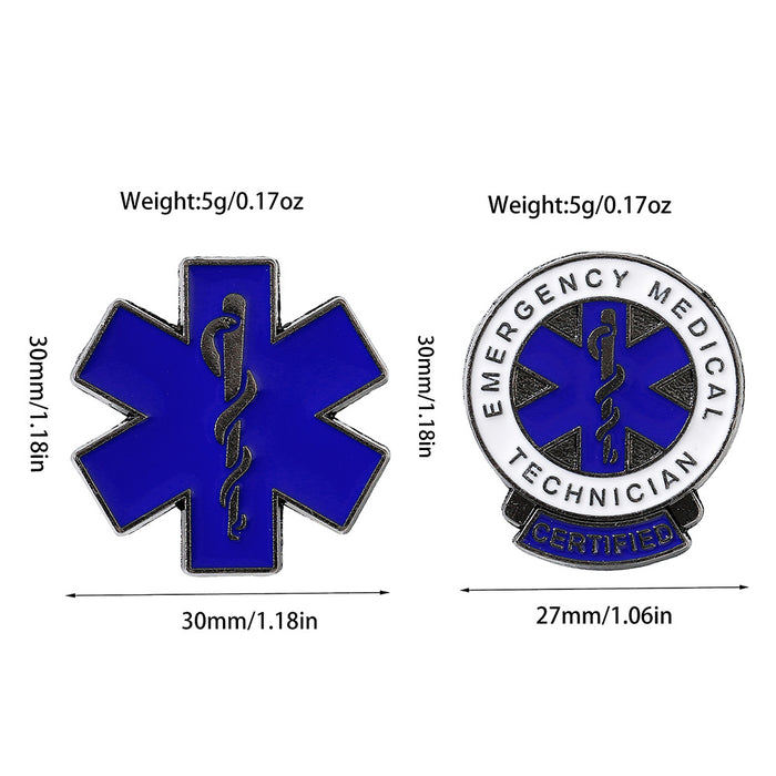 Wholesale Electroplated Metal Star Of Life Snake Brooch Medical Badge Gift For Nurse White Coat Fashion Accessory