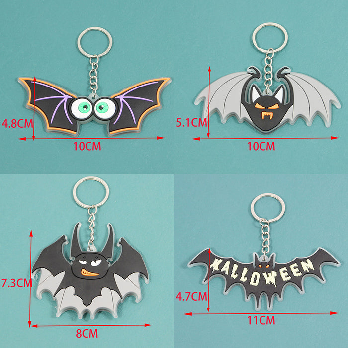 Wholesale 5PCS PVC Halloween Bat Keychain JDC-KC-ShengH007