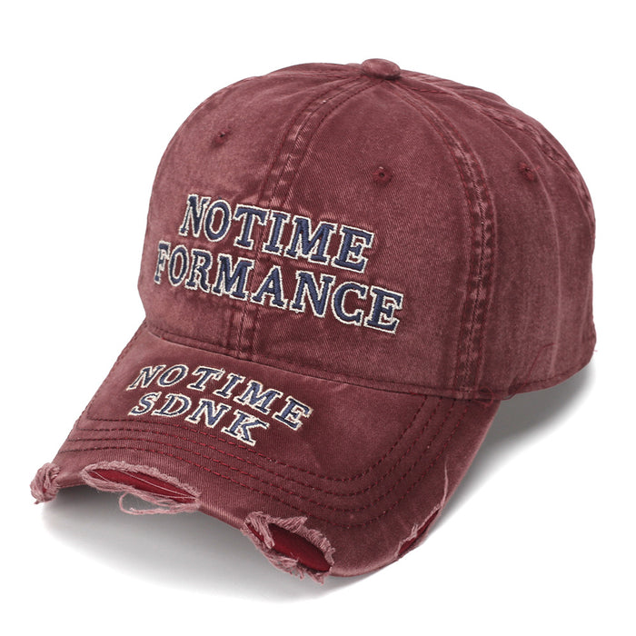 Wholesale Chic Vintage Baseball Cap with Letter Embroidery Sun Protection Unisex Summer Gift