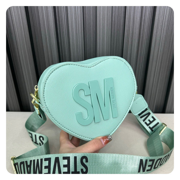 Wholesale Bag Women's Valentine's Day Letter Solid Color Heart-shaped Bag Shoulder Bag