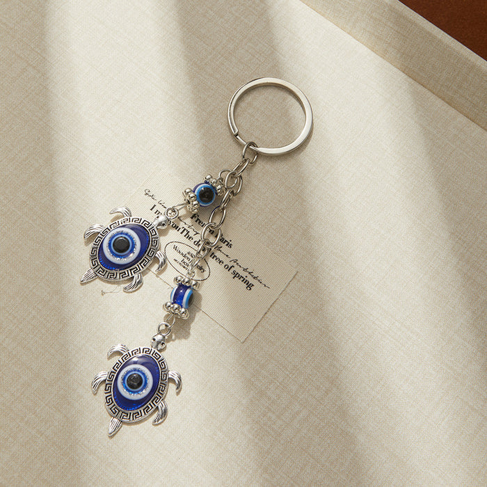 Wholesale Diamond Keychain  Elephant Butterfly Pendant Devil's Eye Accessories