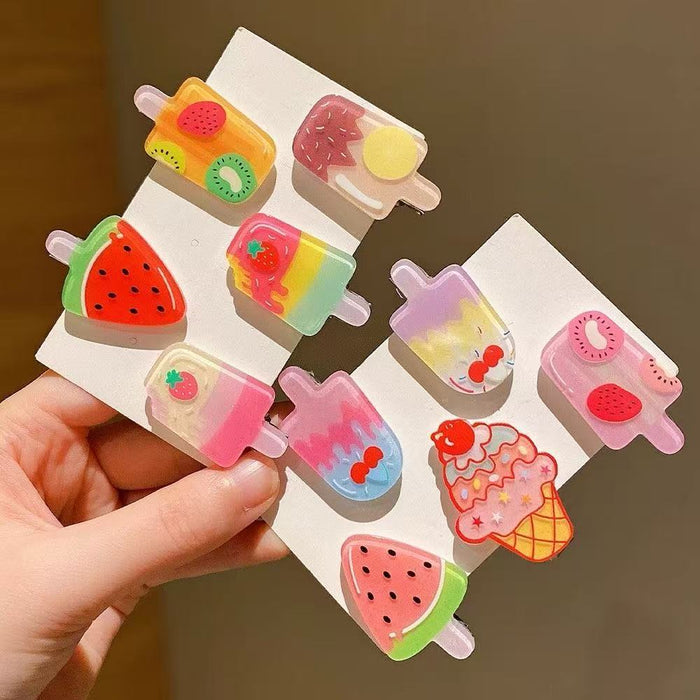 Wholesale  Small Ice Cream Acrylic kids  Hair Clips