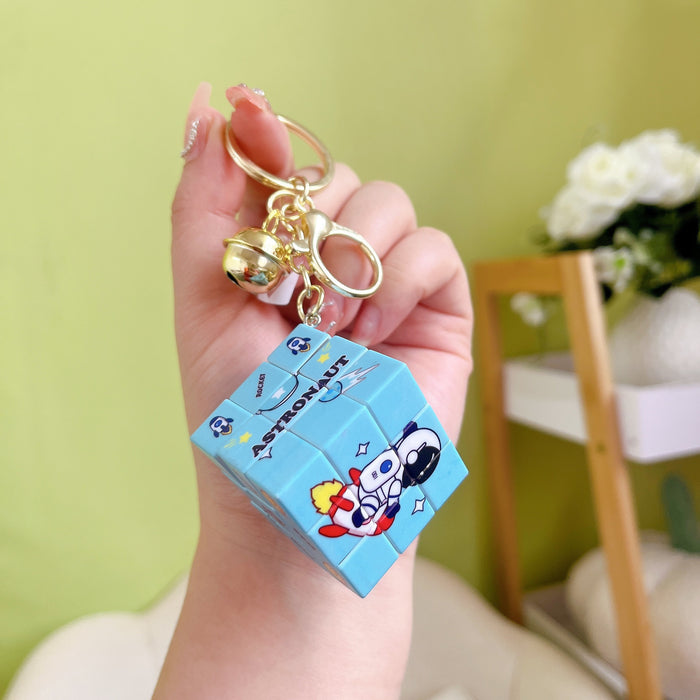 Wholesale Plastic Cartoon Mini Rubik's Cube Keychain JDC-KC-ShiM011